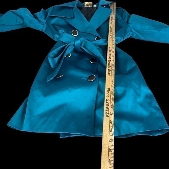 Bob Mackie Wearable Art Double Breasted Coat Belted Waist R2 - Picture 11 of 11